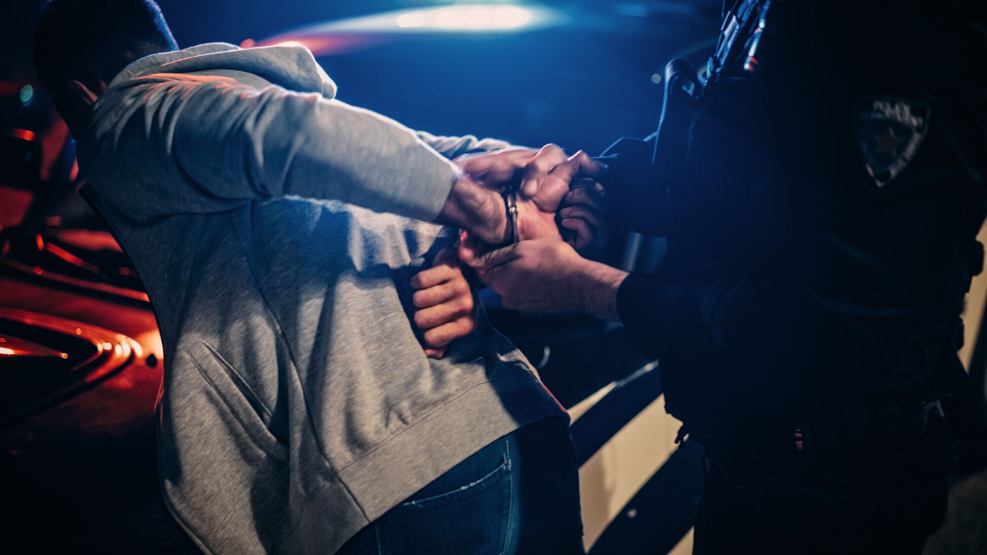 Man getting arrest by police officer